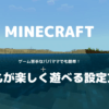 マイクラおすすめ設定サムネ