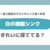 白の樹脂シンクきれいに保てるの？